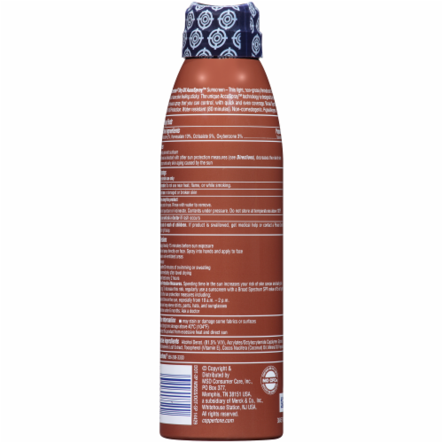 Coppertone Tanning Dry Oil Sunscreen Spray SPF 15 Perspective: back
