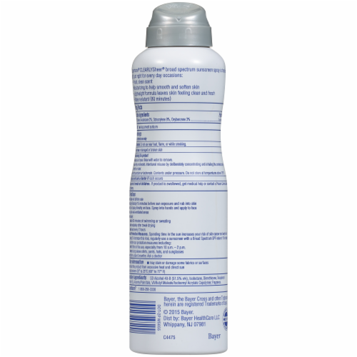 Coppertone Clearly Sheer Broad Spectrum Sunscreen Spray SPF 30 Perspective: back