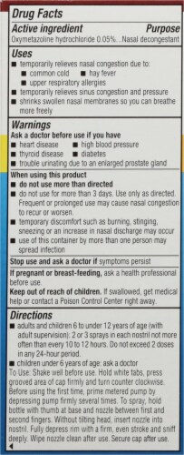 Afrin No Drip Allergy Sinus Pump Mist Nasal Decongestant Perspective: back