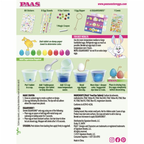 PAAS® Deluxe Easter Egg Decorating Kit Perspective: back