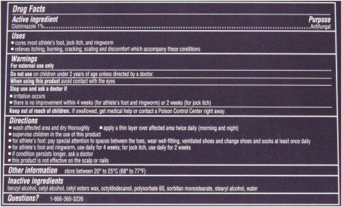 Lotrimin AF for Athlete's Foot Antifungal Clotrimazole Cream Perspective: back