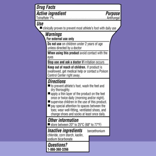 Lotrimin® AF Daily Prevention Antifungal Medicated Foot Powder Perspective: back