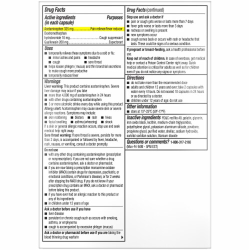 Coricidin® HBP Maximum Strength Cold Cough & Flu Liquid Gels Perspective: back