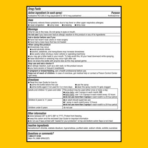 Astepro® 24 Hour Allergy Relief Nasal Spray Perspective: back