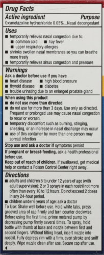Afrin Night Congestion Relief NoDrip Pump Mist Oxymetazoline HCl Perspective: back