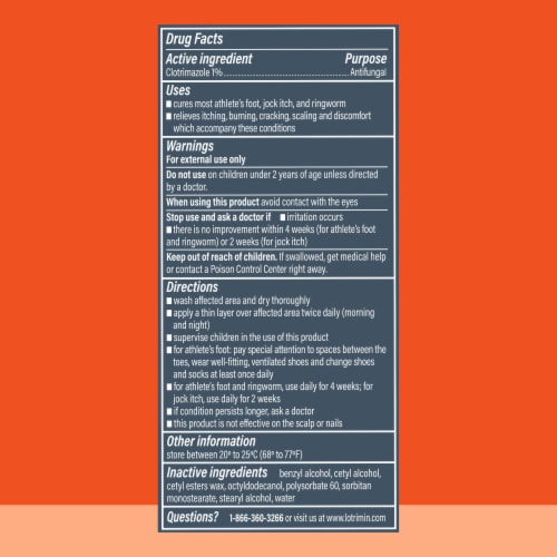 Lotrimin Ultra® Athlete's Foot Cream Perspective: back