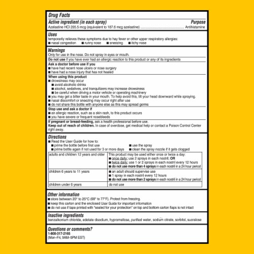 Astepro® Children's 24-hr Allergy Relief Antihistamine Nasal Spray Perspective: back