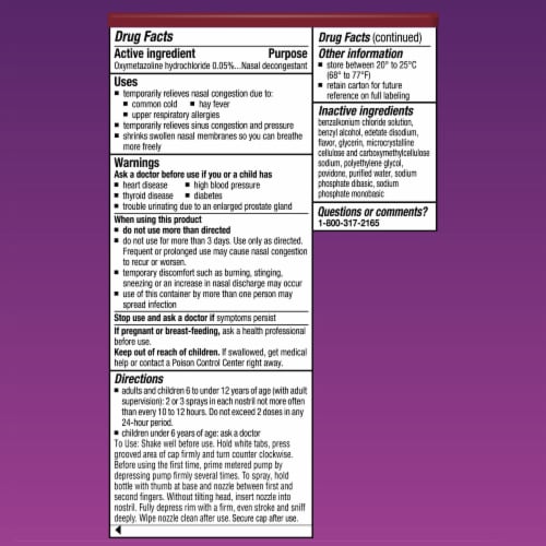 Afrin® Kids No Drip Stuffy Nose Pump Mist Perspective: back