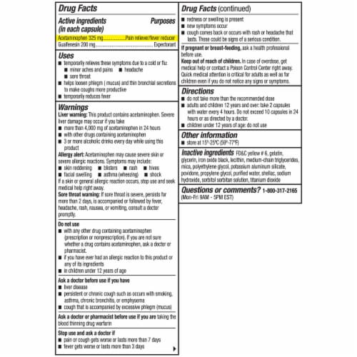 Coricidin® HBP Maximum Strength Cold Flu & Chest Congestion Liquid Gels Perspective: back