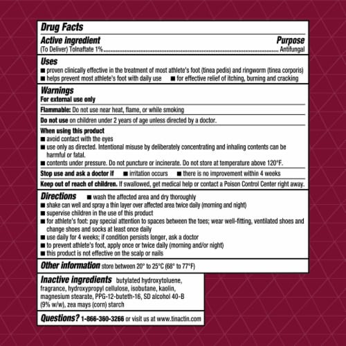 Tinactin® Antifungal Foot Deodorant Powder Spray Perspective: back