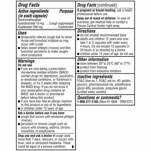Coricidin® High Blood Pressure Chest Congestion & Cough Medicine Liquid Gels Perspective: back