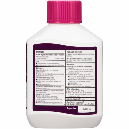 MiraLAX 30 Dose Powder Laxative - Polyethylene Glycol 3350 (PEG 3350 ...