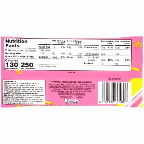 Juicy Drop Taffy 2.36 oz Foods Co