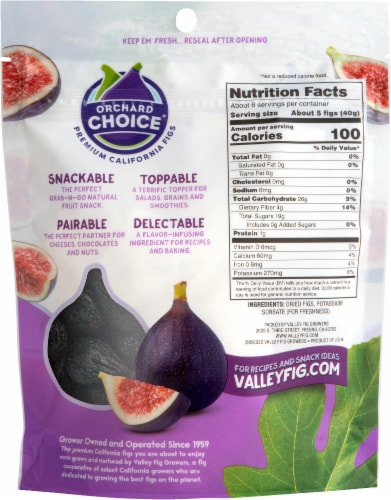 Blue Ribbon Orchard Choice® Premium California Mission Figlets® Perspective: back