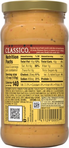 Classico® Creamy Rosé Pasta Sauce Perspective: back