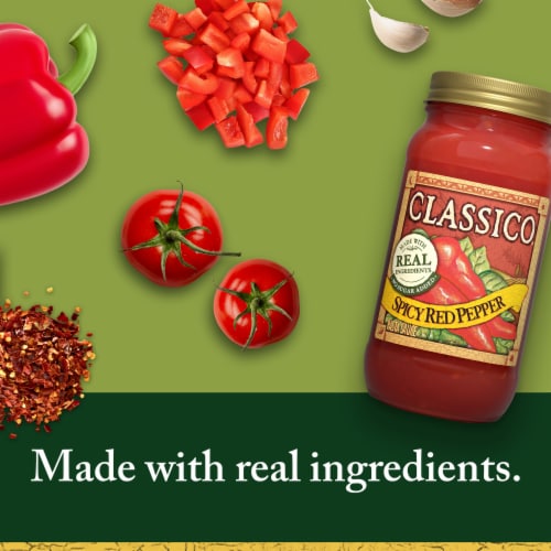 Classico Spicy Red Pepper Spaghetti Pasta Sauce Perspective: back