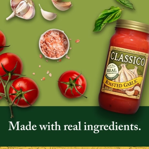 Classico Roasted Garlic Spaghetti Pasta Sauce Perspective: back