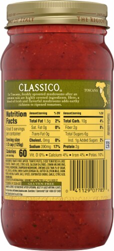 Classico® Portobello Crimini & Champignon Mushroom Pasta Sauce Perspective: back
