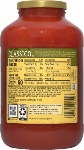 Classico Four Cheese Pasta Sauce Perspective: back