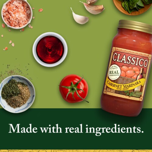Classico Cabernet Marinara with Herbs Pasta Sauce Perspective: back