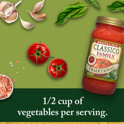Classico Family Favorites Traditional Smooth & Rich Spaghetti Pasta Sauce Perspective: back