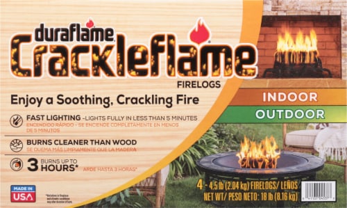 Duraflame® Crackleflame® Indoor Outdoor Firelogs Perspective: back