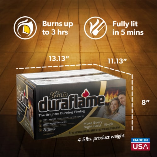 Duraflame® Gold Firelogs Perspective: back