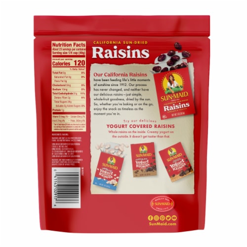 Sun-Maid® California Sun-Dried Raisins Resealble Stand-Up Bag, 32 oz - QFC