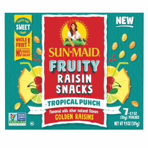 Sun-Maid® Tropical Punch Fruity Raisin Snacks Perspective: back