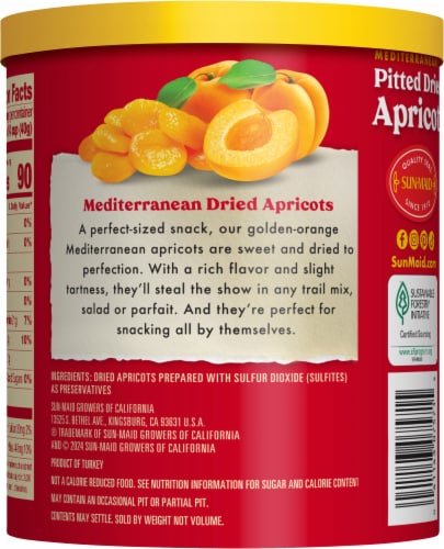 Sun-Maid® Mediterranean Pitted Dried Apricots Perspective: back