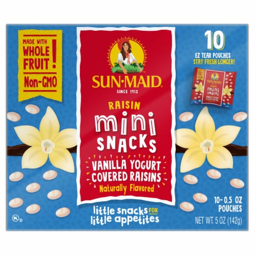 Sun-Maid® Vanilla Yogurt Covered Raisin Mini Snacks Perspective: back