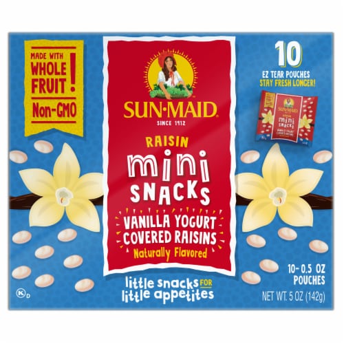 Sun-Maid® Vanilla Yogurt Covered Raisins Mini Snacks, 10 ct / 5 oz ...