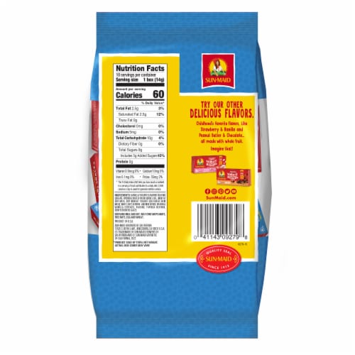 Sun-Maid® Vanilla Yogurt Covered Raisins Mini Snacks Perspective: back