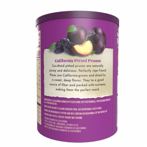 Sun-Maid® California Pitted Dried Plum Prunes Perspective: back