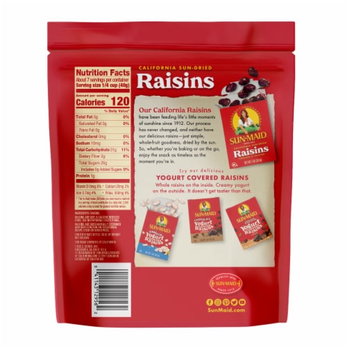 Sun-Maid® California Sun-Dried Raisins Perspective: back