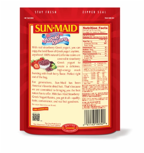 Sun-Maid® Strawberry Greek Yogurt Raisins Perspective: back