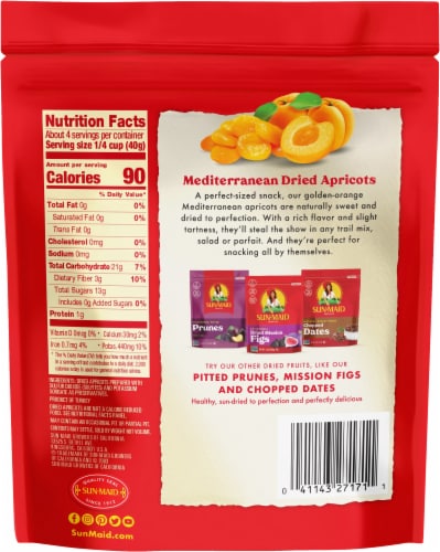 Sun-Maid® Mediterranean Pitted Dried Apricot Perspective: back