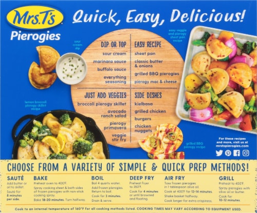 Mrs. T's® Potato Cheddar & Jalapeno Pierogies Perspective: back