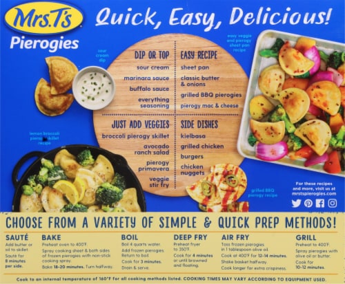 Mrs. T's Loaded Baked Potato Pierogies Perspective: back
