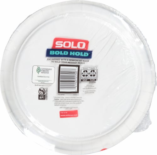 Solo® Bold Hold™ 10 Inch Round Paper Plates Perspective: back