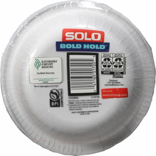 Solo Bold Hold Microwavable Soak Proof Paper Bowls Perspective: back