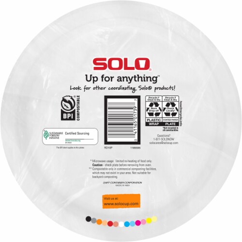 Solo® AnyDay Holiday Paper Plates Perspective: back