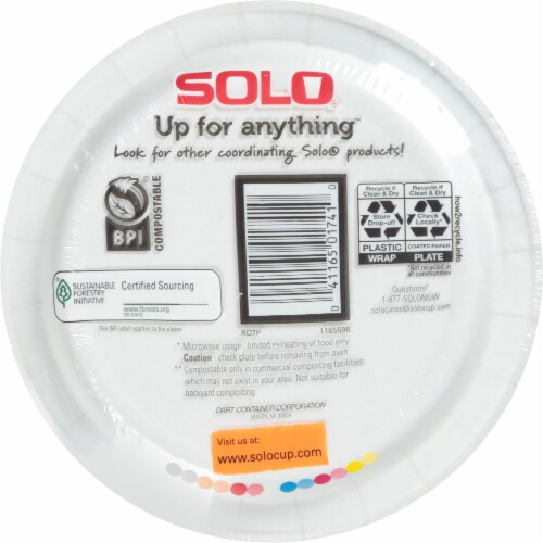 Solo® AnyDay 6.785 Inch Paper Plates Perspective: back