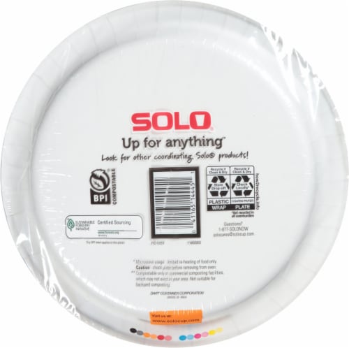 Solo Heavy Duty 10-Inch Paper Plates Perspective: back