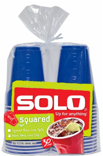 Solo® Squared Plastic Cups Perspective: back