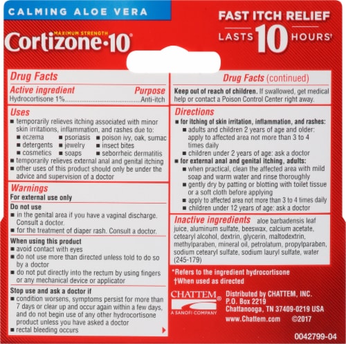 Cortizone 10® Anti-Itch Cream Perspective: back