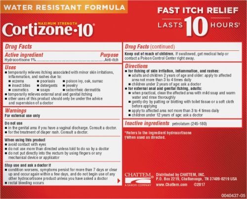 Cortizone 10® Maximum Strength Anti-itch Ointment Perspective: back