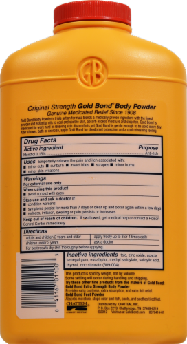 Gold Bond Medicated Original Strength Body Powder Perspective: back