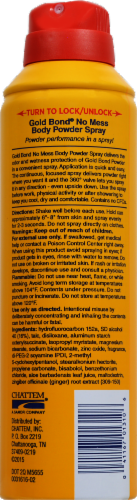 Gold Bond No Mess Fresh Scent with Aloe Body Powder Spray Perspective: back