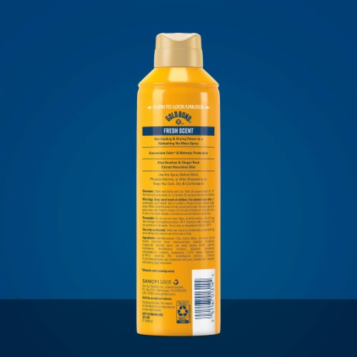Gold Bond® No Mess Talc-Free Fresh Scent Body Powder Spray Perspective: back